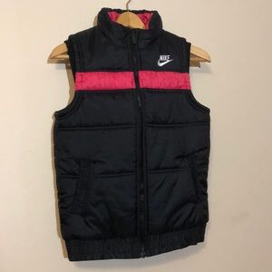 Nike Black Pink Puffer Vest